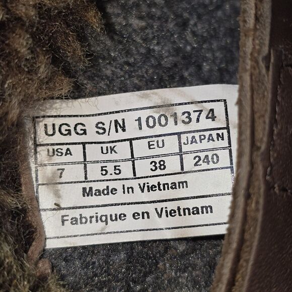 Ugg Australia Lilyan Women's Size 7 Brown Leather Winter Boots (1001374) - Picture 10 of 10